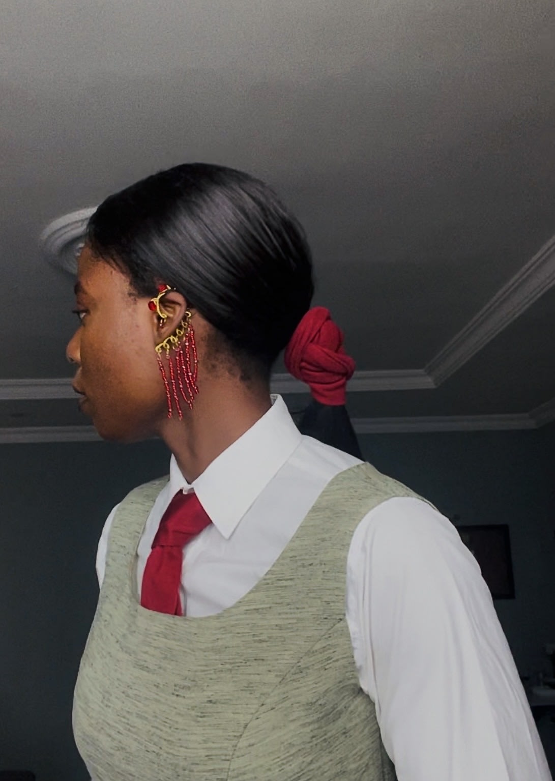 Uju Earrings - BURGUNDY  — handcrafted jewelry by JENAMÉE
