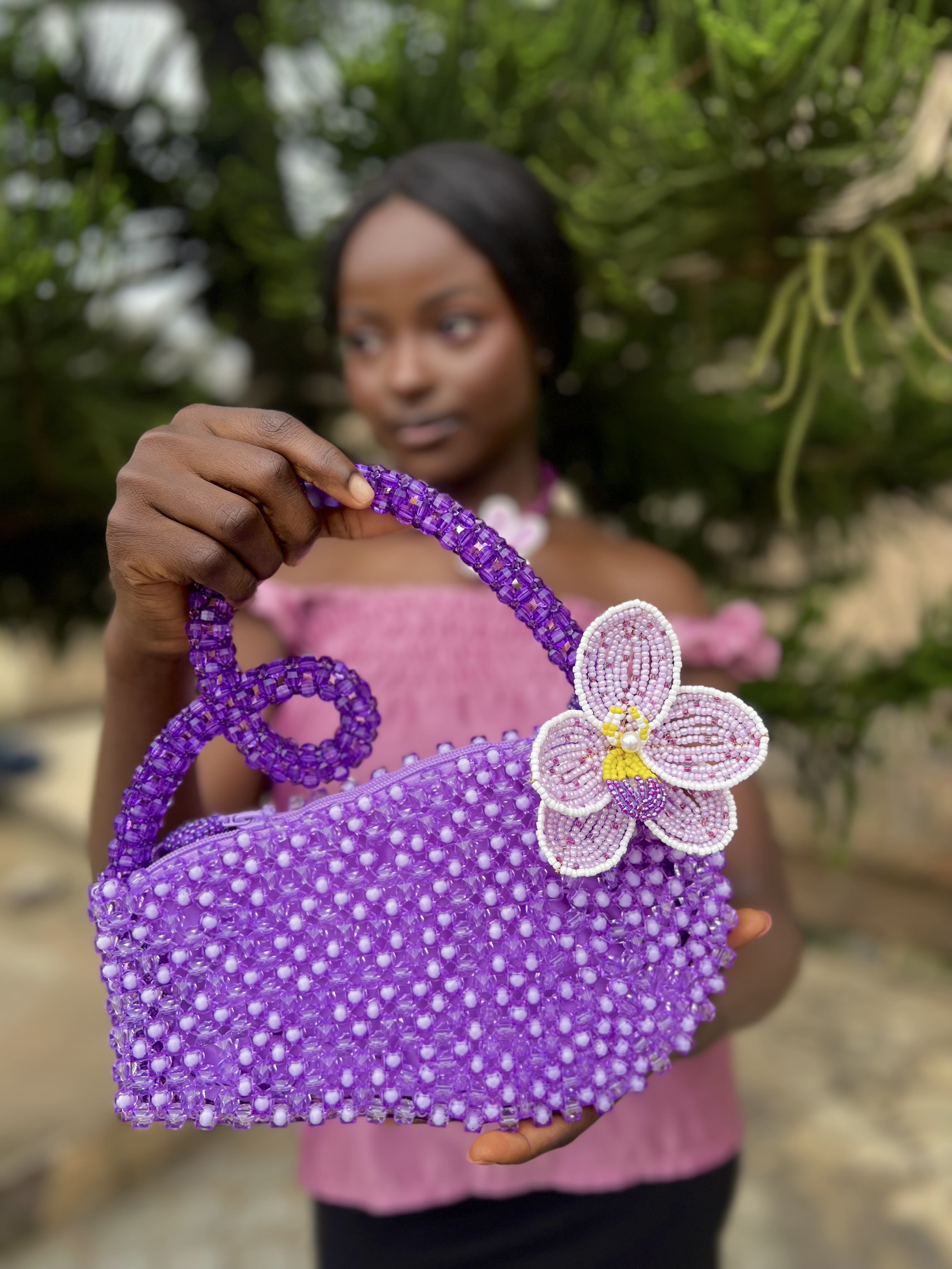 The Petal Swirl Bag- ORCHID — handcrafted Bags by JENAMÉE